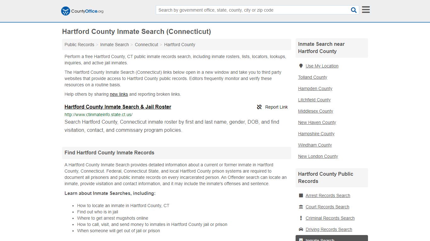 Inmate Search - Hartford County, CT (Inmate Rosters ...